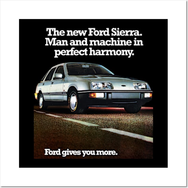 FORD SIERRA - MAN AND MACHINE IN PERFECT HARMONY Wall Art by Throwback Motors